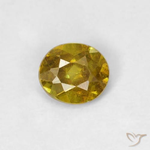 0.31ct Natürlicher gelblich-gold Sphalerit, Oval, SI-I1