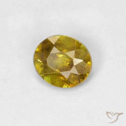 9,17 ctw natürlicher gelblich-gold Sphalerit, Oval, SI-I1
