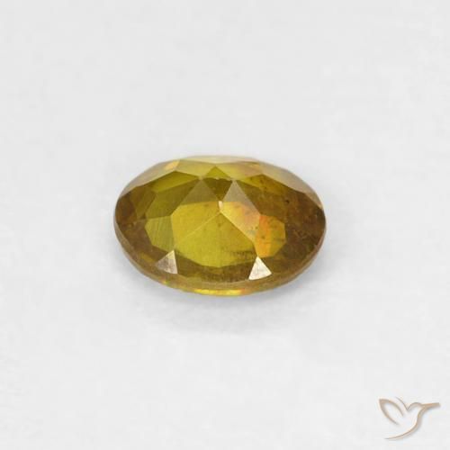 9,17 ctw natürlicher gelblich-gold Sphalerit, Oval, SI-I1