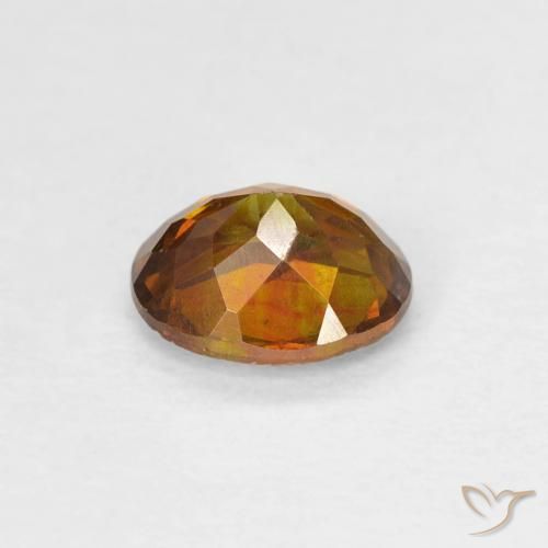 9,17 ctw natürlicher bräunlich-gold Sphalerit, Oval, SI-I1