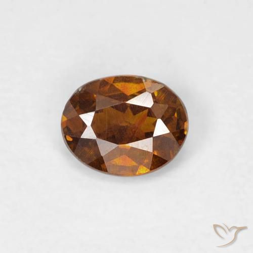 9,17 ctw natürlicher Medium Dark-Orange Sphalerit, Oval, SI-I1