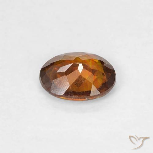 9,17 ctw natürlicher Medium Dark-Orange Sphalerit, Oval, SI-I1