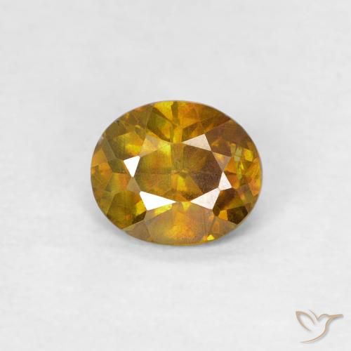 0.41ct Natürlicher gold-braun Sphalerit, Oval, SI-I1