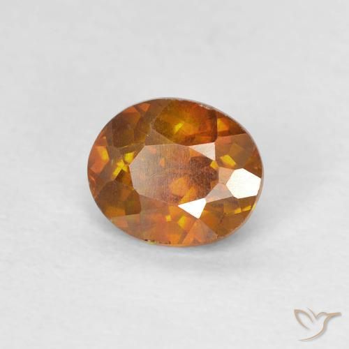 9,17 ctw natürlicher bräunlich-orange Sphalerit, Oval, SI-I1
