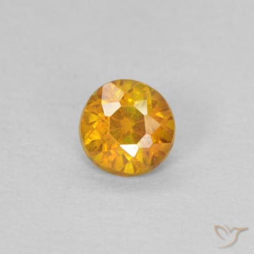 9,17 ctw natürlicher Orange-Gold Sphalerit, Runden, SI-I1