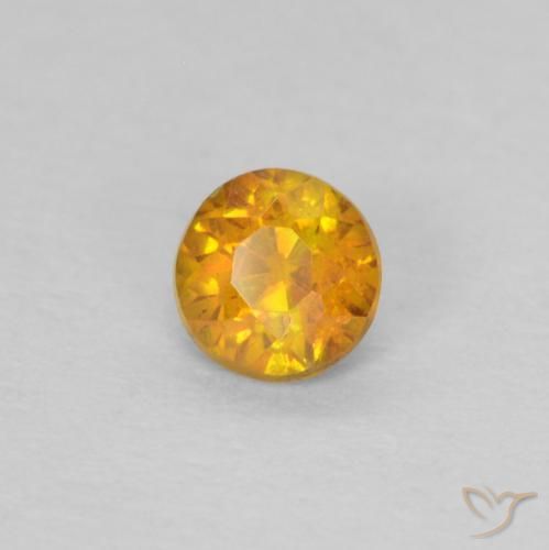 9,17 ctw natürlicher Orange-Gold Sphalerit, Runden, SI-I1