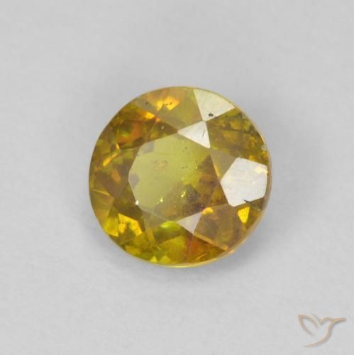 9,17 ctw natürlicher Tiefes Gold Sphalerit, Runden, SI-I1