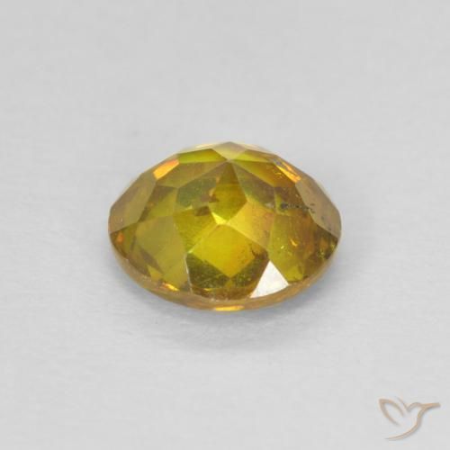 9,17 ctw natürlicher Tiefes Gold Sphalerit, Runden, SI-I1