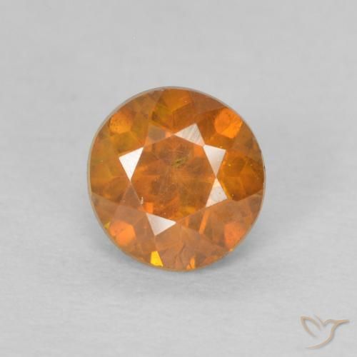 0.55ct Natürlicher hellorange Sphalerit, Runden, SI-I1