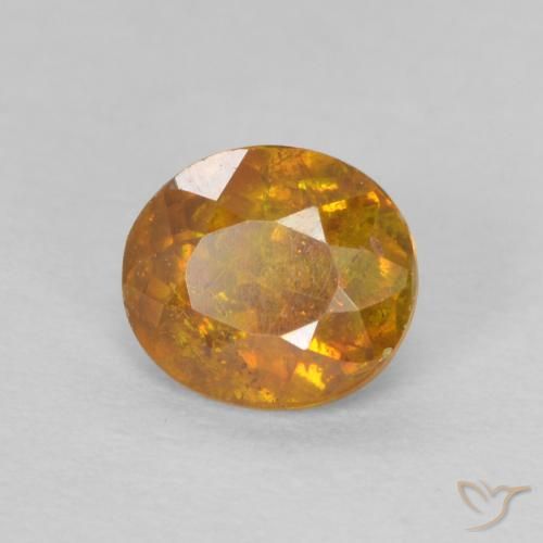9,17 ctw natürlicher Dunkelorange Sphalerit, Oval, SI-I1