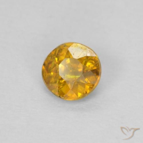 9,17 ctw natürlicher Gold-Orange Sphalerit, Runden, SI-I1