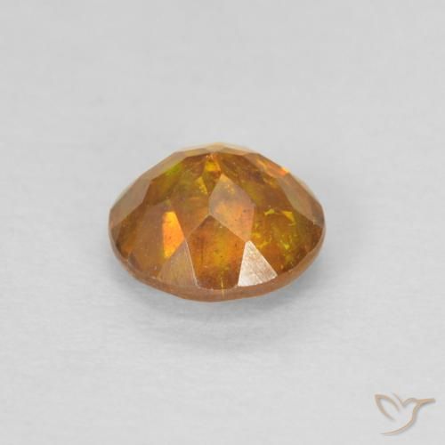 9,17 ctw natürlicher Tiefes Orange-Gold Sphalerit, Runden, SI-I1