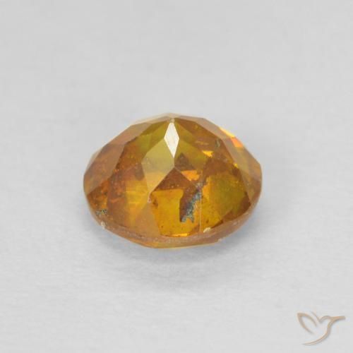 9,17 ctw natürlicher Tiefes Orange-Gold Sphalerit, Runden, SI-I1