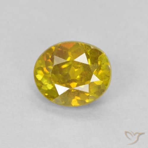 0.54ct Natürlicher Bräunliches Gelb Sphalerit, Oval, SI-I1