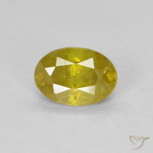 0.72ct Natürlicher Mittelgelb Sphalerit, Oval, SI-I1