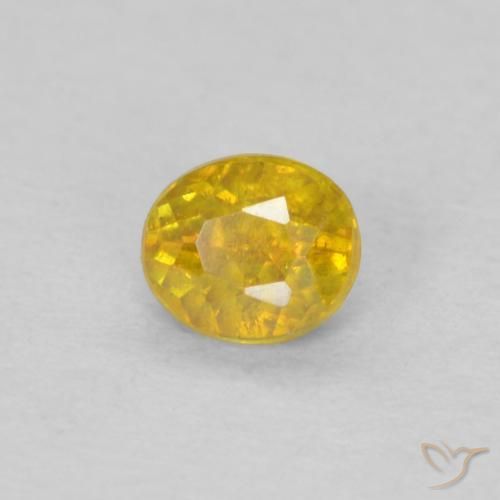 9,17 ctw natürlicher Gelblich Gold Sphalerit, Oval, SI-I1
