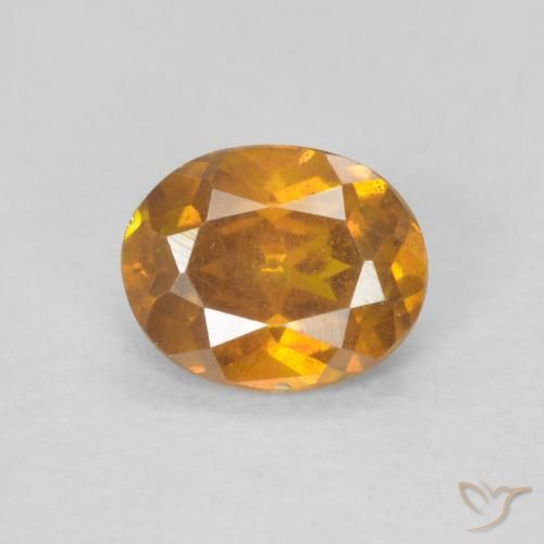 0.53ct Natürlicher Mittelorange Sphalerit, Oval, SI-I1
