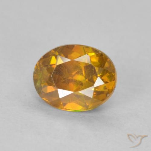 0.70ct Natürlicher Mittelorange Sphalerit, Oval, SI-I1