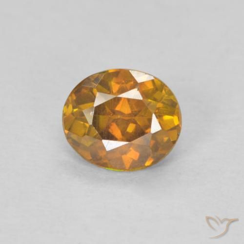 0.51ct Natürlicher bräunlich-orange Sphalerit, Oval, SI-I1
