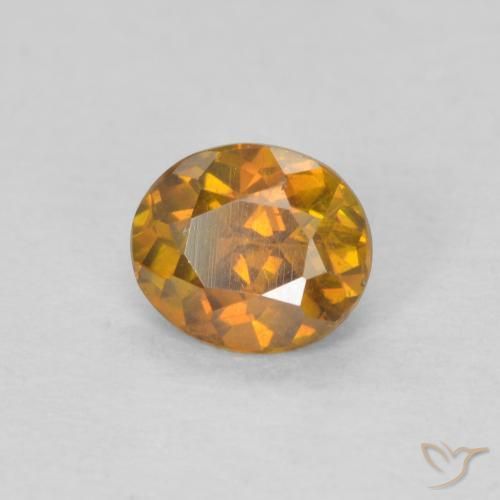9,17 ctw natürlicher bräunlich-orange Sphalerit, Oval, SI-I1