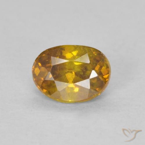 9,17 ctw natürlicher bräunlich-orange Sphalerit, Oval, SI-I1