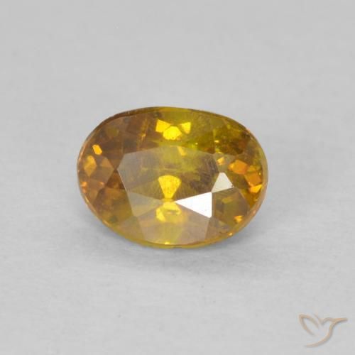 9,17 ctw natürlicher bräunlich-orange Sphalerit, Oval, SI-I1