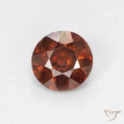 0.57ct Natürlicher Dunkelorange Sphalerit, Runden, SI-I1