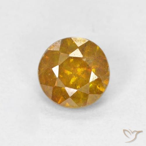 0.95ct Natürlicher gold-braun Sphalerit, Runden, SI-I1