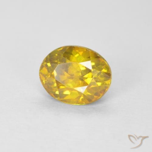 9,17 ctw natürlicher Gold-Orange Sphalerit, Oval, SI-I1