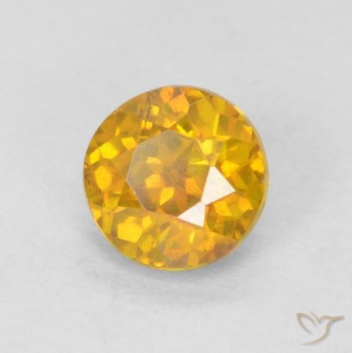 9,17 ctw natürlicher Gold-Orange Sphalerit, Runden, SI-I1