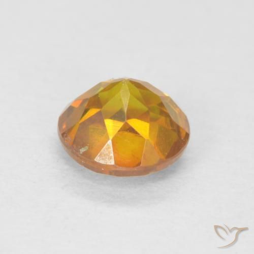 9,17 ctw natürlicher Gold-Orange Sphalerit, Runden, SI-I1