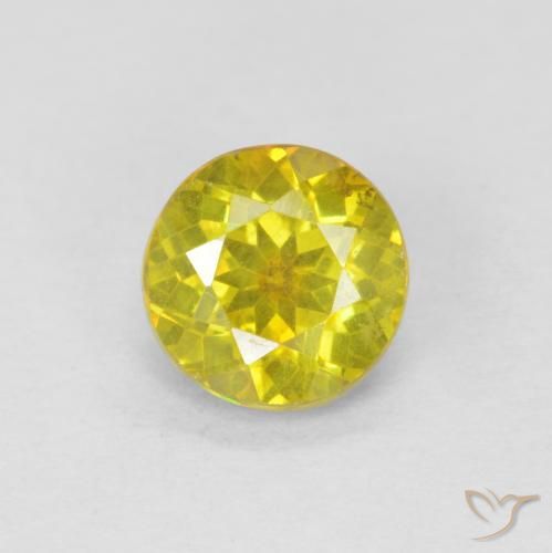 1.05ct Natürlicher Bräunliches Gelb Sphalerit, Runden, SI-I1