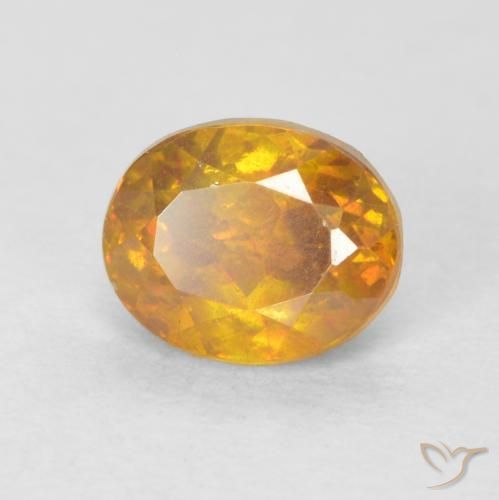 9,17 ctw natürlicher Dunkelorange-Gold Sphalerit, Oval, VS-SI