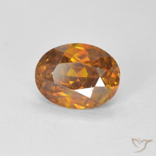9,17 ctw natürlicher Medium Dark-Orange Sphalerit, Oval, VS-SI