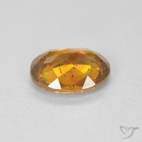 9,17 ctw natürlicher bräunlich-orange Sphalerit, Oval, VS-SI