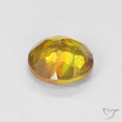 9,17 ctw natürlicher Dunkelorange-Gold Sphalerit, Runden, SI-I1