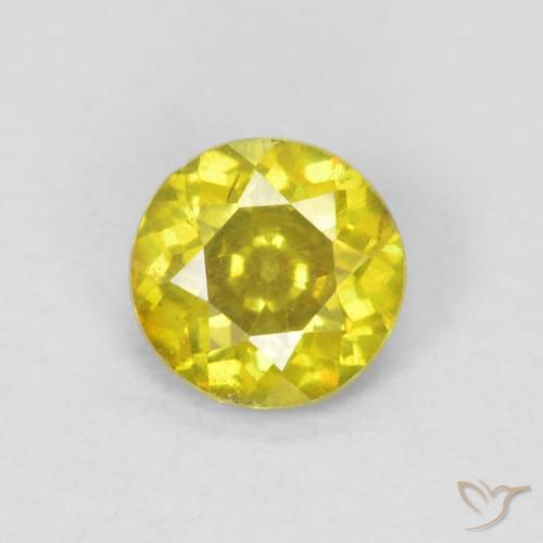 0.47ct Natürlicher Bräunliches Gelb Sphalerit, Runden, SI-I1