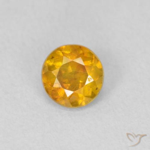 0.34ct Natürlicher Dunkelgolden Sphalerit, Runden, VS-SI