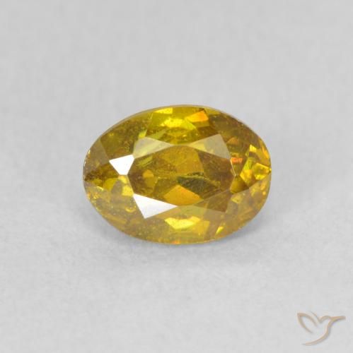 0.83ct Natürlicher Tiefes Gold Sphalerit, Oval, VS-SI