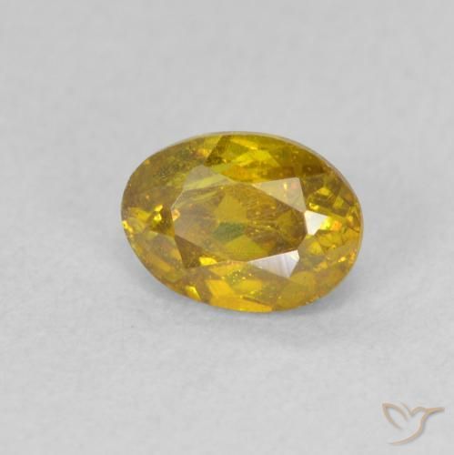 9,17 ctw natürlicher Tiefes Gold Sphalerit, Oval, VS-SI