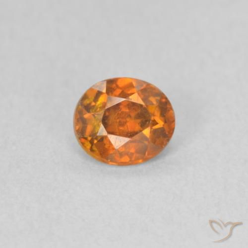 0.43ct Natürlicher Mittelorange Sphalerit, Oval, VS-SI