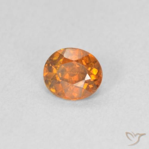 9,17 ctw natürlicher Mittelorange Sphalerit, Oval, VS-SI