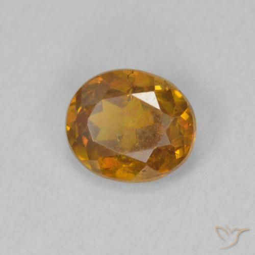 9,17 ctw natürlicher bräunlich-orange Sphalerit, Oval, VS-SI