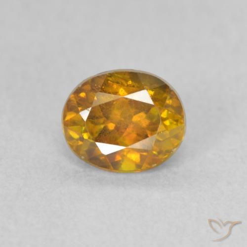 0.94ct Natürlicher Mittleres Gold Sphalerit, Oval, SI