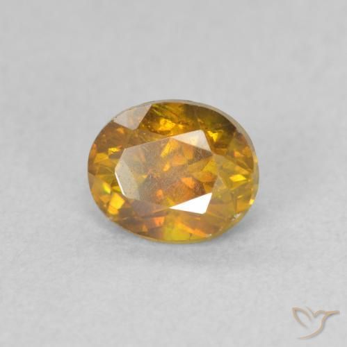 9,17 ctw natürlicher Mittleres Gold Sphalerit, Oval, SI