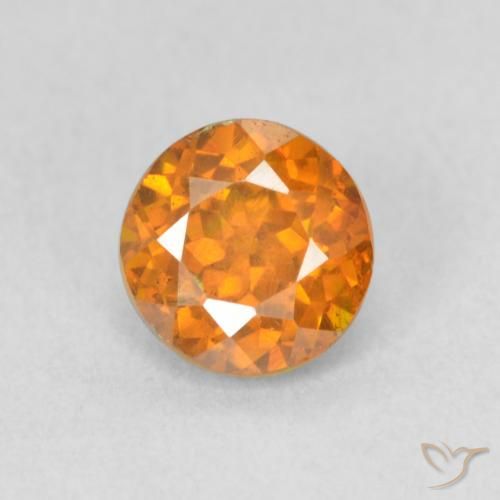 1.06ct Natürlicher hellorange Sphalerit, Runden, VS-SI