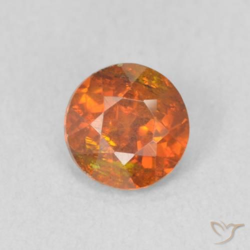 0.52ct Natürlicher Erdiges Orange Sphalerit, Runden, SI