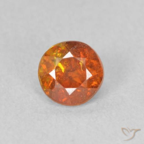 0.48ct Natürlicher bräunlich-orange Sphalerit, Runden, SI