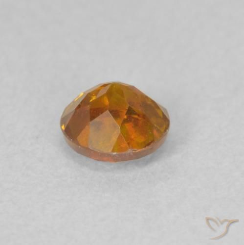 9,17 ctw natürlicher Dunkelorange Sphalerit, Runden, SI