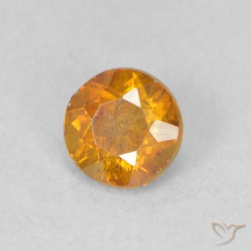 9,17 ctw natürlicher Mittelorange Sphalerit, Runden, SI
